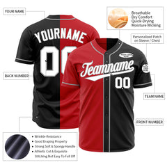 Custom Split Baseball Jersey Outdoor Casual Authentic Shirt