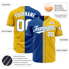 Custom Split Baseball Jersey Outdoor Casual Authentic Shirt