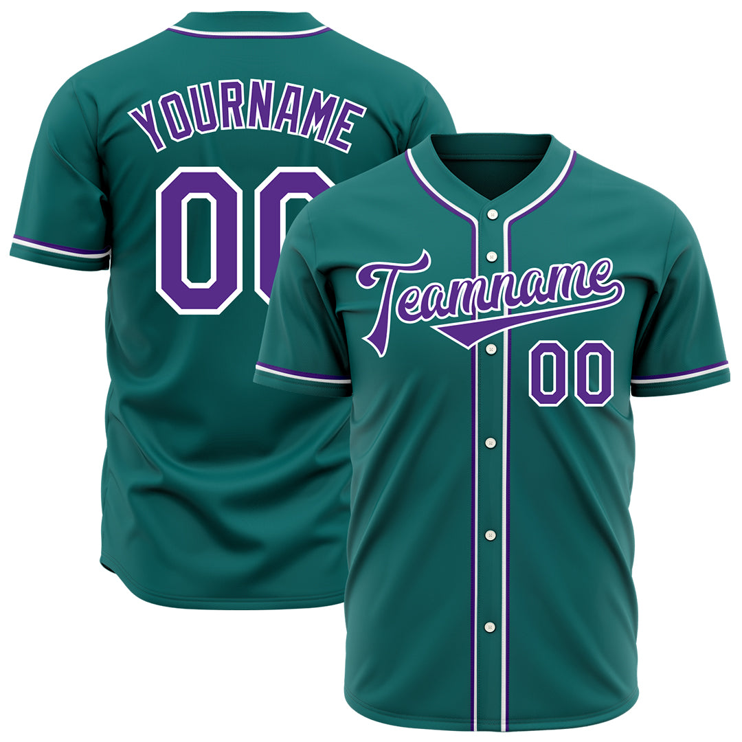 Custom Teal Full Button Down Mesh Fans Special Edition Authentic Baseball Jersey