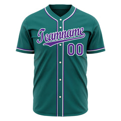 Custom Teal Full Button Up Mesh Fans Special Edition Authentic Baseball Jersey