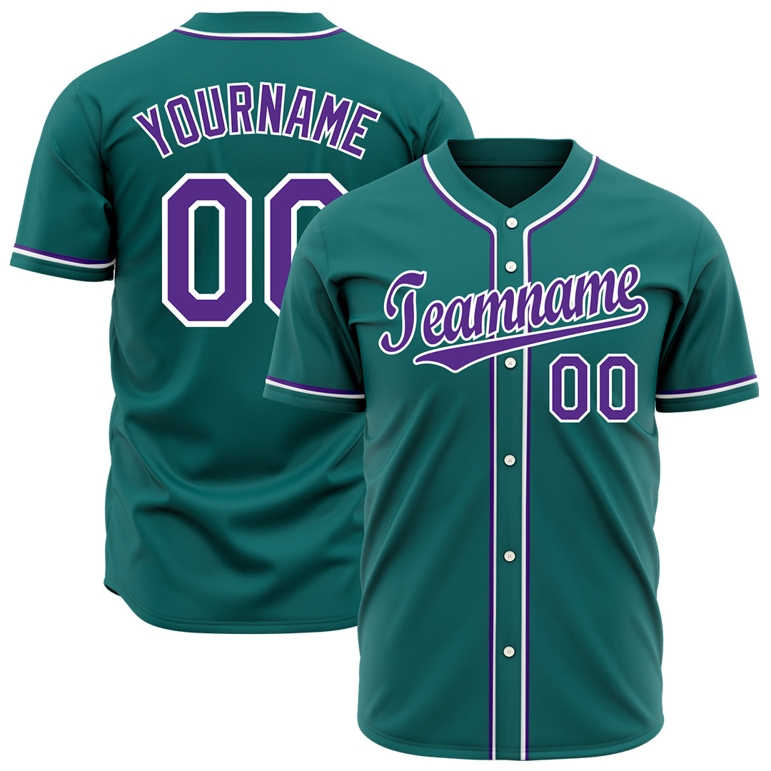 Custom Teal Full Button Up Mesh Fans Special Edition Authentic Baseball Jersey