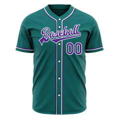 Custom Teal Full Button Down Mesh Fans Special Edition Authentic Baseball Jersey