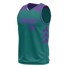 Custom Teal Mesh Basketball Athletic Performance Jersey