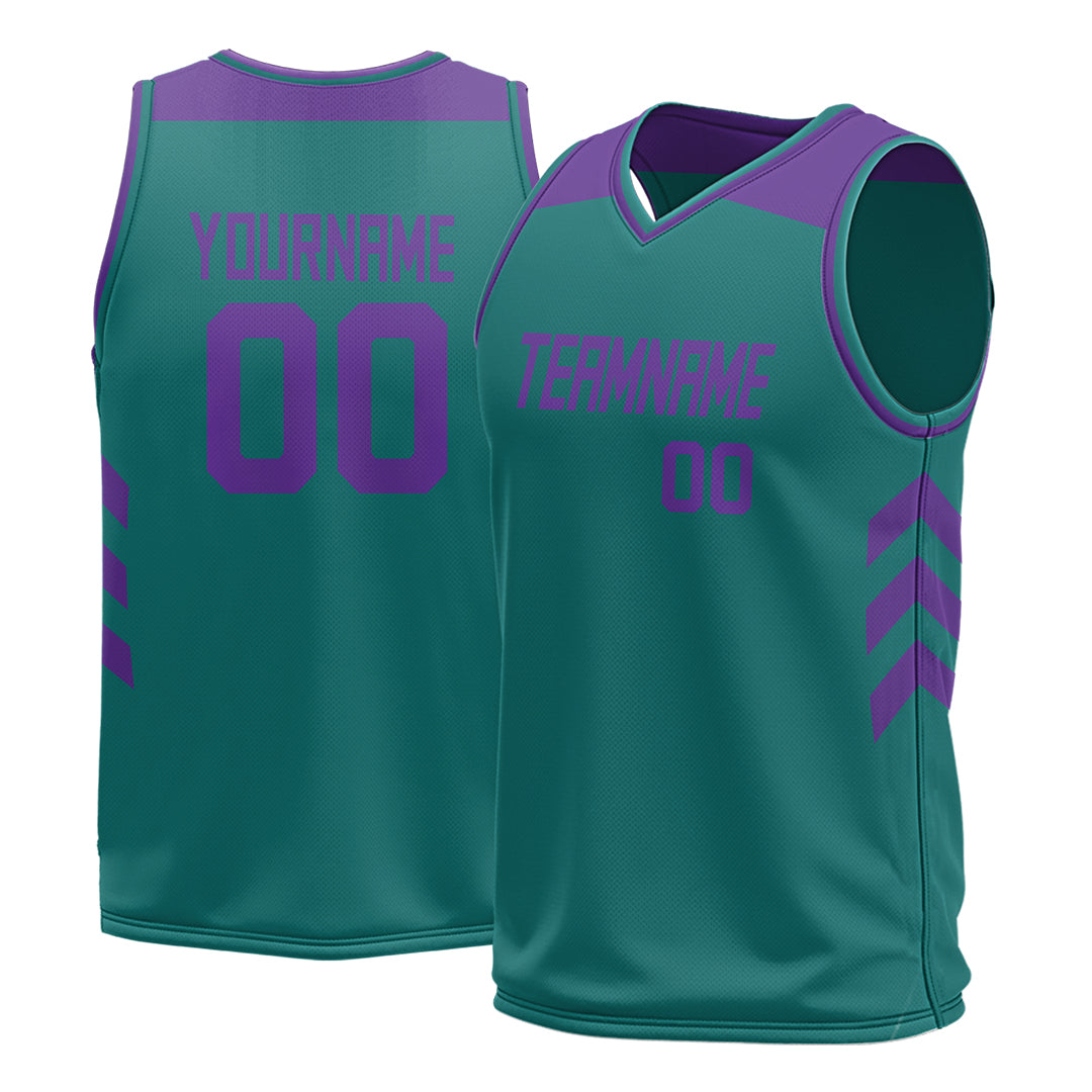 Custom Teal Mesh Basketball Athletic Performance Jersey