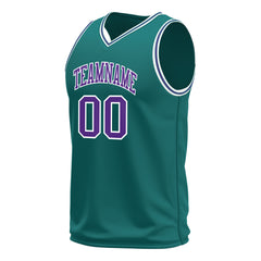 Custom Teal Basketball Jersey Mesh Sports Athletic Performance Shirts