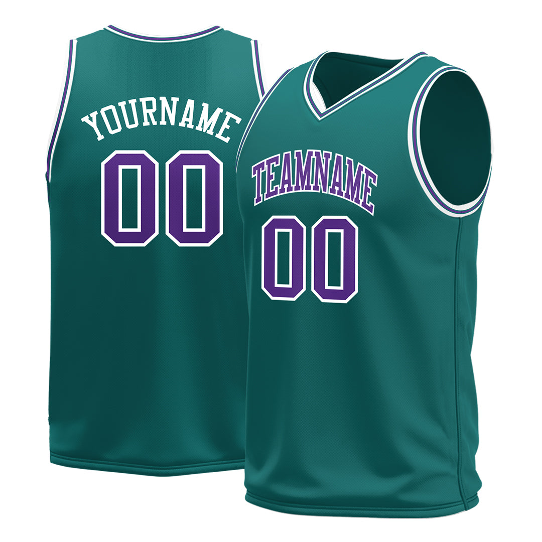 Custom Teal Basketball Jersey Mesh Sports Athletic Performance Shirts