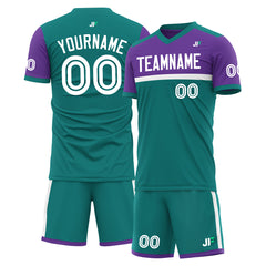 Custom Teal Soccer Uniform Training Outfit Sportswear