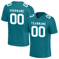 Custom Turquoise Football Jersey Team Uniforms For Adult Youth Unisex