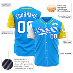 Custom Blue Two Tone Fashion Baseball Jersey Authentic Hip Hop Sportswear Shirt