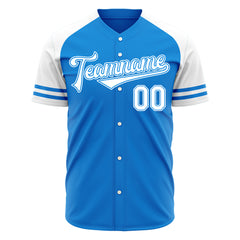 Custom Blue Two Tone Fashion Baseball Jersey Authentic Button Down Vintage Shirt