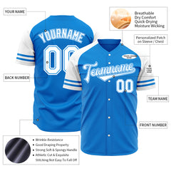 Custom Blue Two Tone Fashion Baseball Jersey Authentic Button Down Vintage Shirt