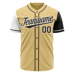 Custom Gold Two Tone Fashion Baseball Jersey Authentic Hip Hop Sportswear Shirt