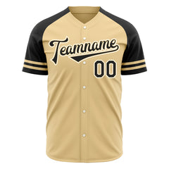 Custom Gold Two Tone Fashion Baseball Jersey Authentic Button Down Vintage Shirt