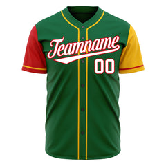 Custom Green Two Tone Fashion Baseball Jersey Authentic Hip Hop Sportswear Shirt