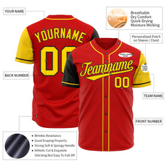 Custom Red Two Tone Fashion Baseball Jersey Authentic Hip Hop Sportswear Shirt