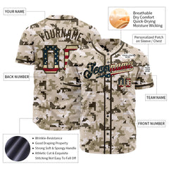 Custom National Flag Camo Fans Special Edition Authentic Baseball Jersey