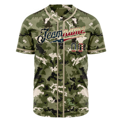 Custom US Flag Camo Fans Special Edition Authentic Vintage Baseball Jersey