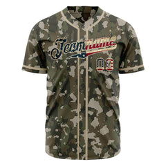 Custom National Flag Camo Shirts Fans Special Edition Authentic Vintage Baseball Jersey