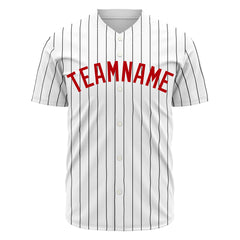 Custom White Pinstripe Mesh Fans Special Edition Authentic Baseball Jersey