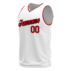 Custom White Basketball Jersey Mesh Sports Performance Team Uniform