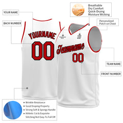 Custom White Basketball Jersey Mesh Sports Performance Team Uniform