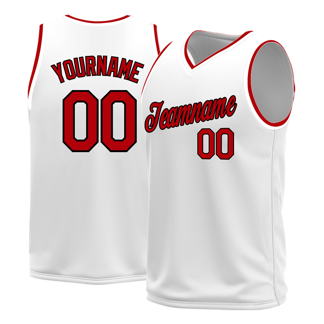 Custom White Basketball Jersey Mesh Sports Performance Team Uniform