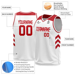 Custom White Mesh Basketball Athletic Performance Jersey