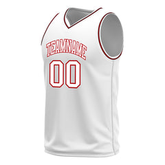 Custom White Basketball Jersey Mesh Sports Athletic Performance Shirts