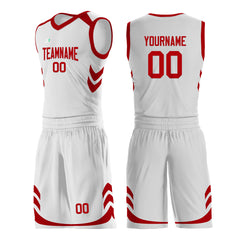 Custom White Basketball Uniform For Adult Youth Fans Mesh Jersey