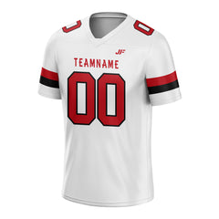 Custom White Football Jersey Athletic Shirt For Adult Youth