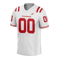 Custom White Football Jersey Athletic Shirt For Adult Youth Unisex