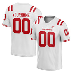 Custom White Football Jersey Athletic Shirt For Adult Youth Unisex