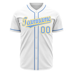 Custom White Full Button Up Mesh Fans Special Edition Authentic Baseball Jersey