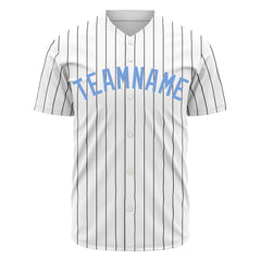 Custom White Pinstripe Mesh Fans Special Edition Authentic Baseball Jersey