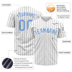 Custom White Pinstripe Mesh Fans Special Edition Authentic Baseball Jersey