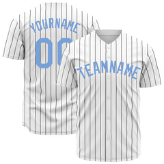 Custom White Pinstripe Mesh Fans Special Edition Authentic Baseball Jersey