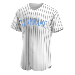 Custom White Pinstripe Full Button Down Mesh Fans Special Edition Authentic Baseball Jersey