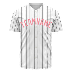 Custom Pinstripe Medium White Full Button Down Mesh Fans Special Edition Authentic Baseball Jersey