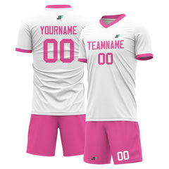 Custom Medium White Soccer Uniform For Adult Youth Fans Jersey