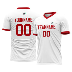 Custom White Soccer Uniform For Adult Youth Fans Jersey