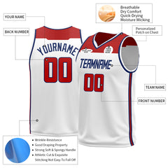 Custom White Basketball Jersey Athletic Sports Shirts Design Your Own