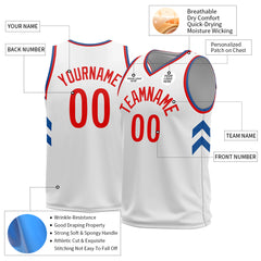 Custom White Basketball Jersey Athletic Sports Shirts For Aldult Youths