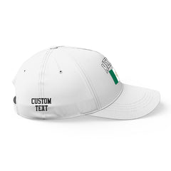 Custom White Baseball Cap Mexico Flag Adjustable Hat