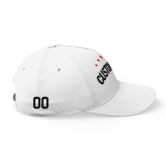 Custom White Print Caps Personalized Logo Text Hat Ideal for Business Events Gifts