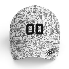 Custom White Baseball Cap Print Logo Text Adjustable Hat For Men Women