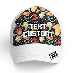 Custom White Baseball Cap Casual Adjustable Hat Ideal for Business Events and Gifts