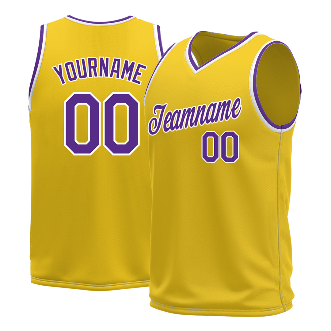 Custom Yellow Basketball Jersey Mesh Sports Performance Team Uniform