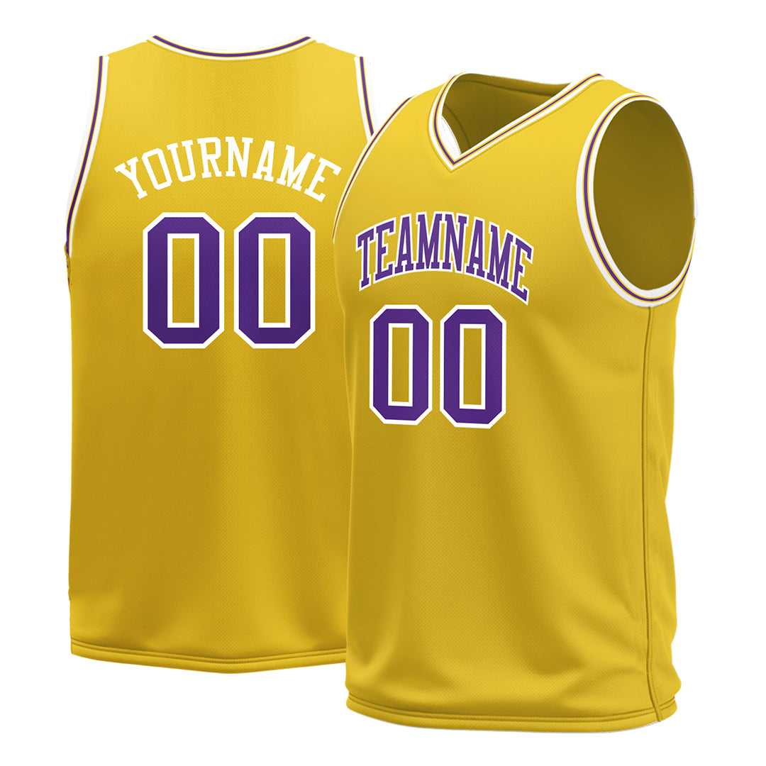 Custom Yellow Basketball Jersey Mesh Sports Athletic Performance Shirts