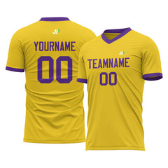 Custom Yellow Soccer Uniform For Adult Youth Fans Jersey