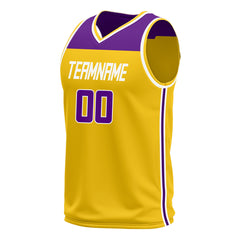 Custom Yellow Basketball Jersey Athletic Sports Shirts Design Your Own